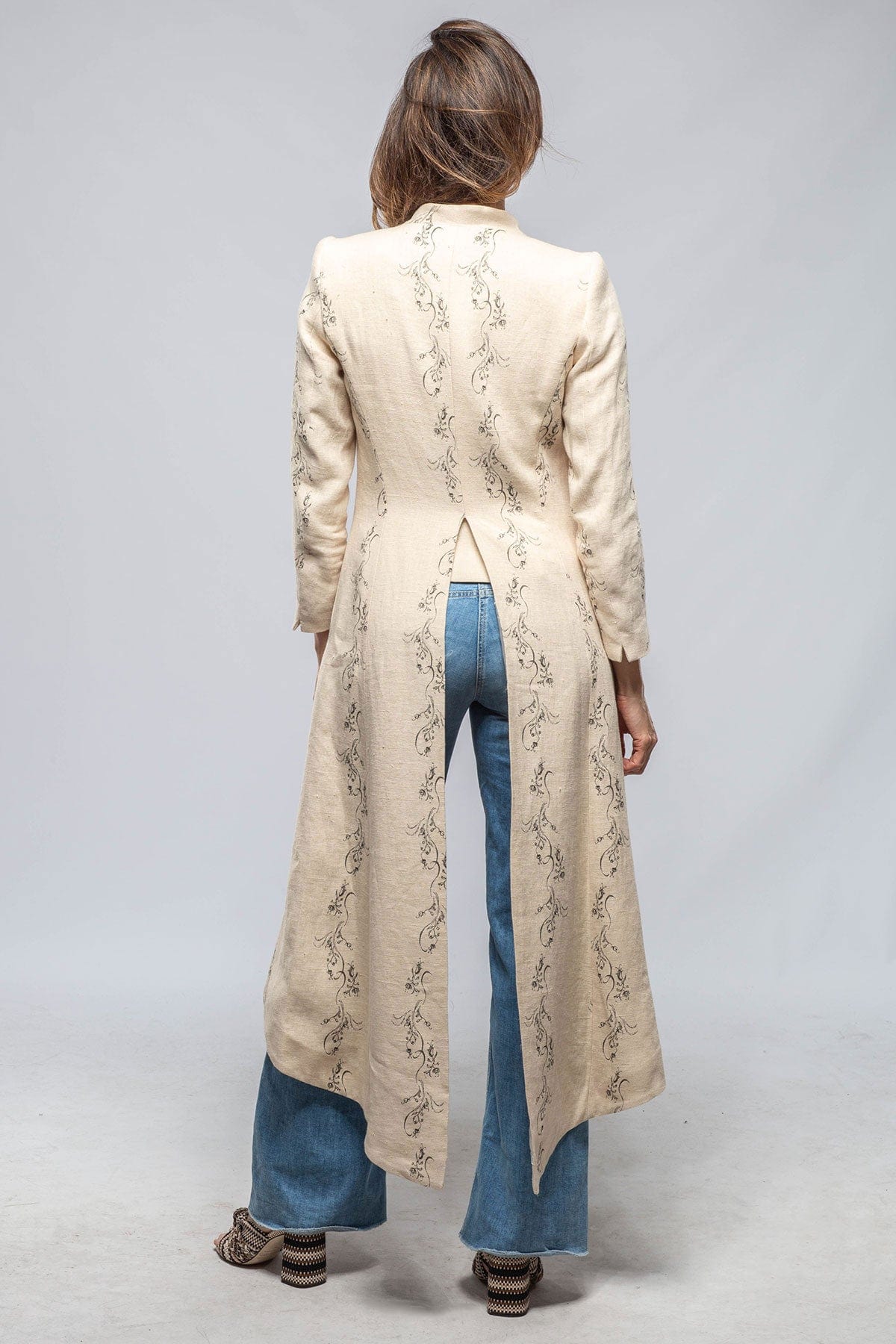 T.ba Marbella Flower Print Linen Coat Ladies - Tailored