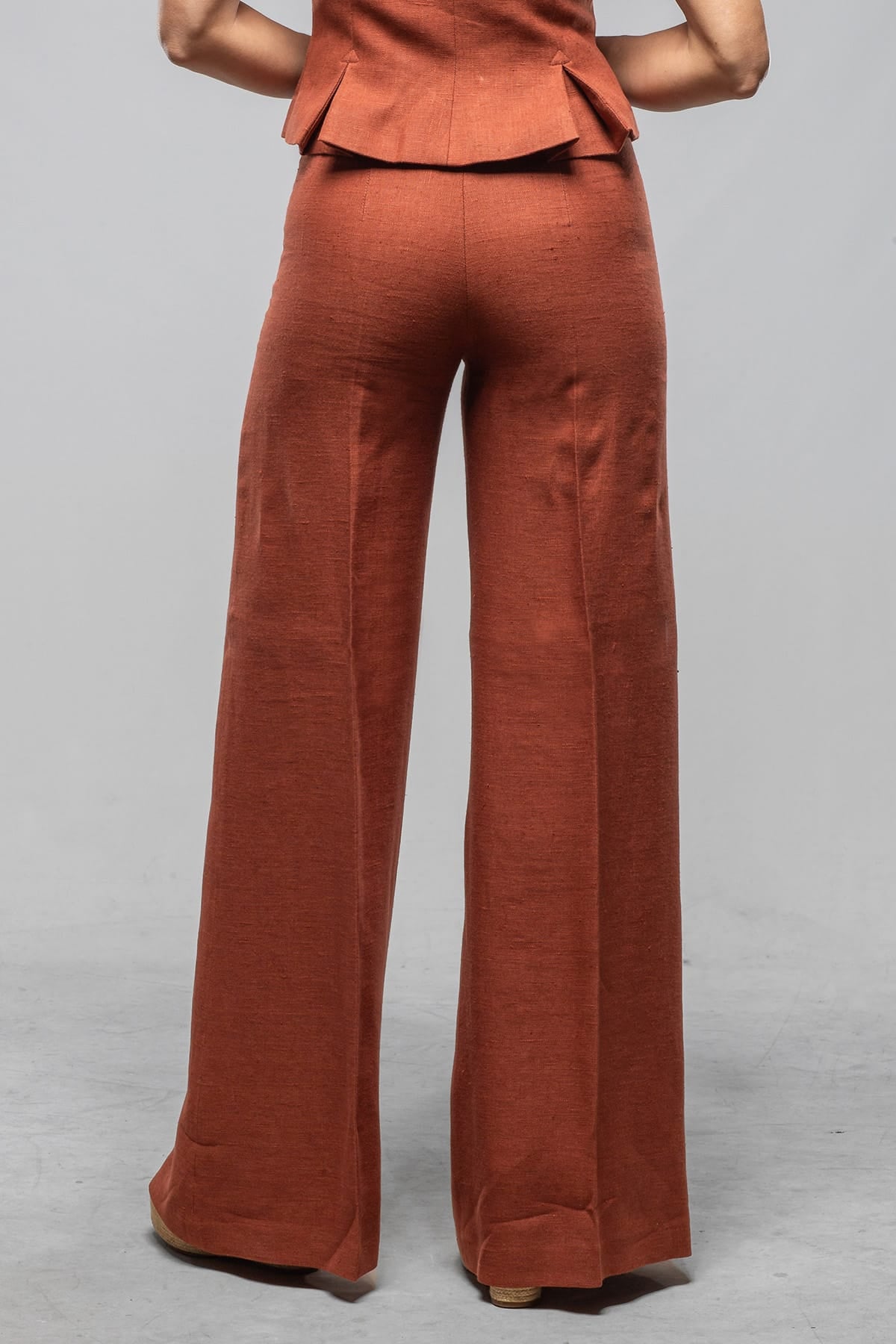 Maxi Linen Pant In Brick - AXEL'S