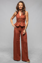 Maxi Linen Pant In Brick - AXEL'S