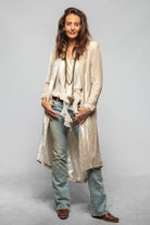 T.ba Morgana Long Silk Velvet Coat In Ivory Pearl Ladies - Tailored - Jackets