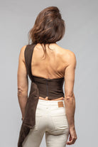 Palma Asymmetrical Powin Top In Chocolate - AXEL'S