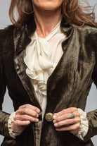 T.ba Perth Short Silk Velvet Jacket In Dark Moss Ladies - Tailored - Jackets