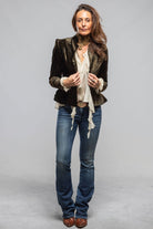 T.ba Perth Short Silk Velvet Jacket In Dark Moss Ladies - Tailored - Jackets
