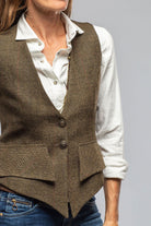 Sonnet Vest In Herringbone Tweed - AXEL'S