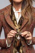 Sullavan Jacket In Burgundy Paisley Jacquard - AXEL'S