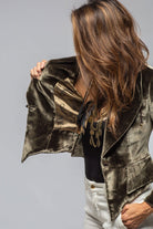 Verdi Cropped Velvet Jacket In Rock - AXEL'S