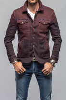 Chase Denim Jacket In Bordeaux - AXEL'S