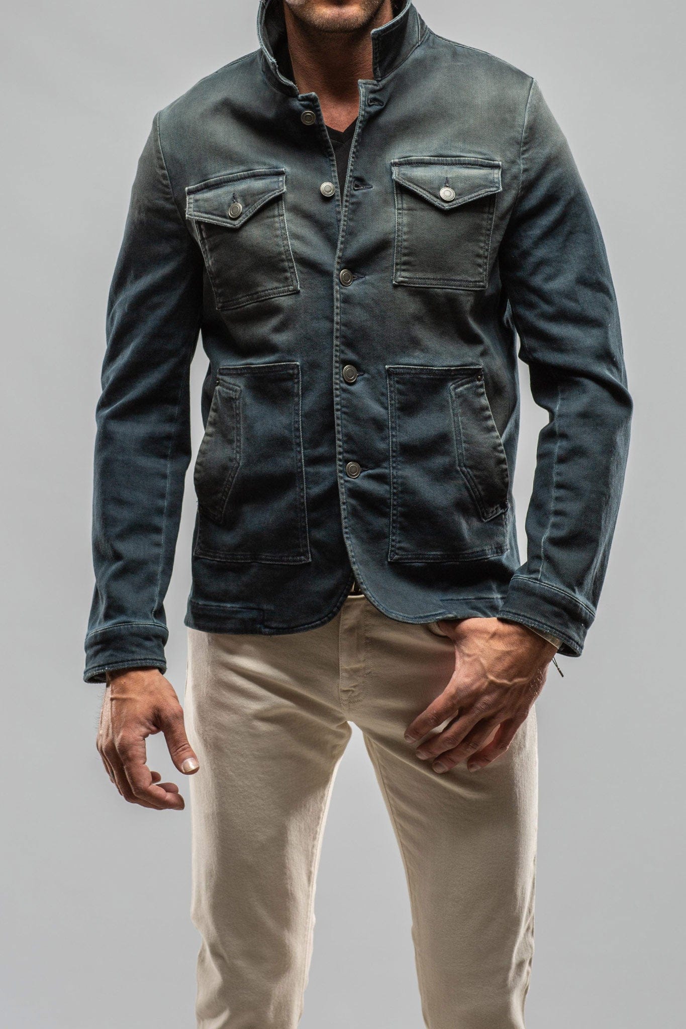 Chase Denim Jacket In Anthracite - AXEL'S