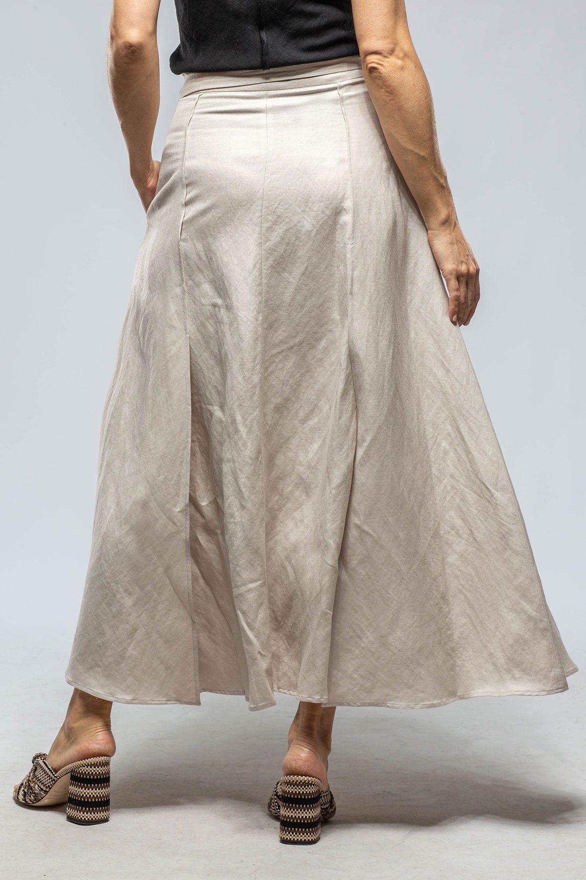 Casandra Wrap Linen Skirt In Ecru - AXEL'S