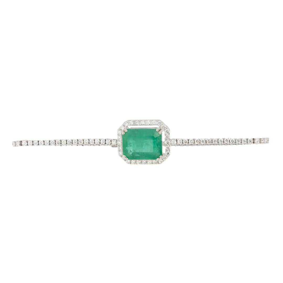 Inner Temple Emerald &amp; White Gold Bracelet - AXEL'S