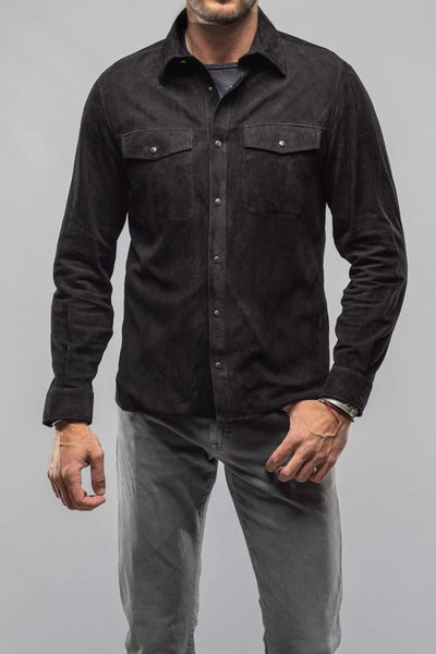Barron Suede Shirt in Black - AXEL'S