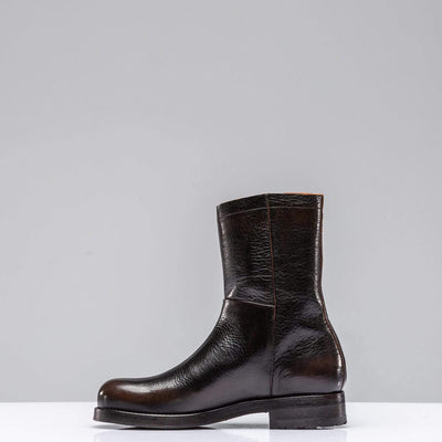 Zoe Moto Boot In Antique Black - AXEL'S