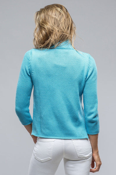 Crete Zip Sweater in Pool Blue - AXEL'S