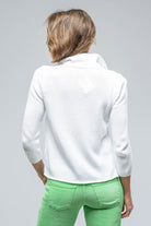Crete Zip Sweater In White - AXEL'S