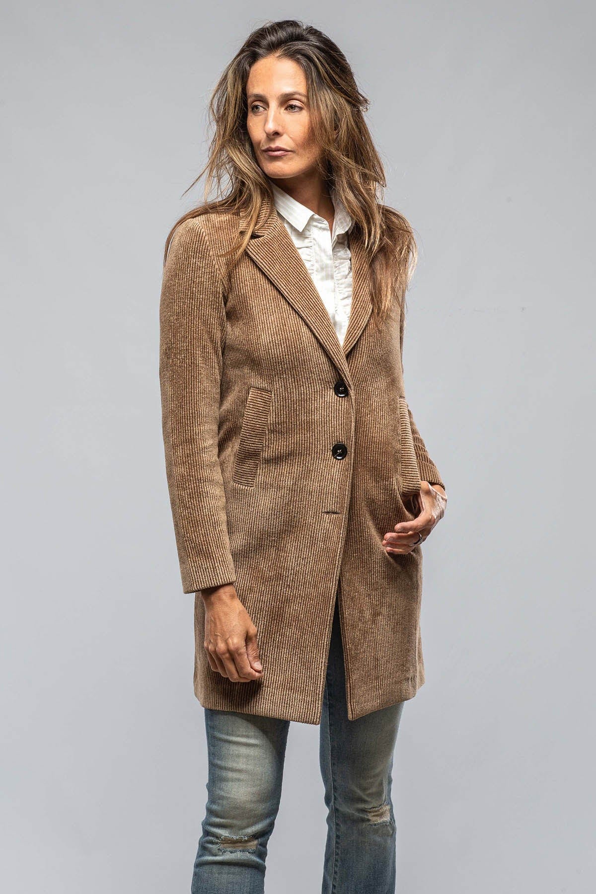 Ludovica Cord Jacket In Brown Sugar - AXEL'S