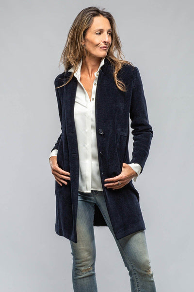 Ludovica Cord Jacket In Navy - AXEL'S