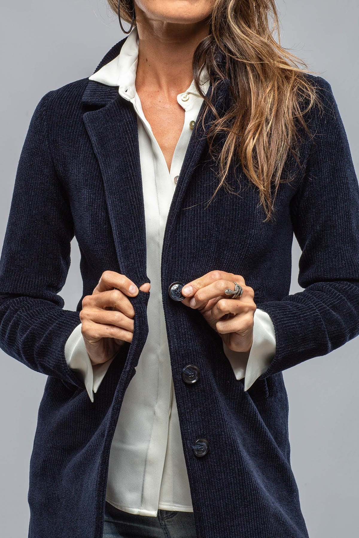 Ludovica Cord Jacket In Navy