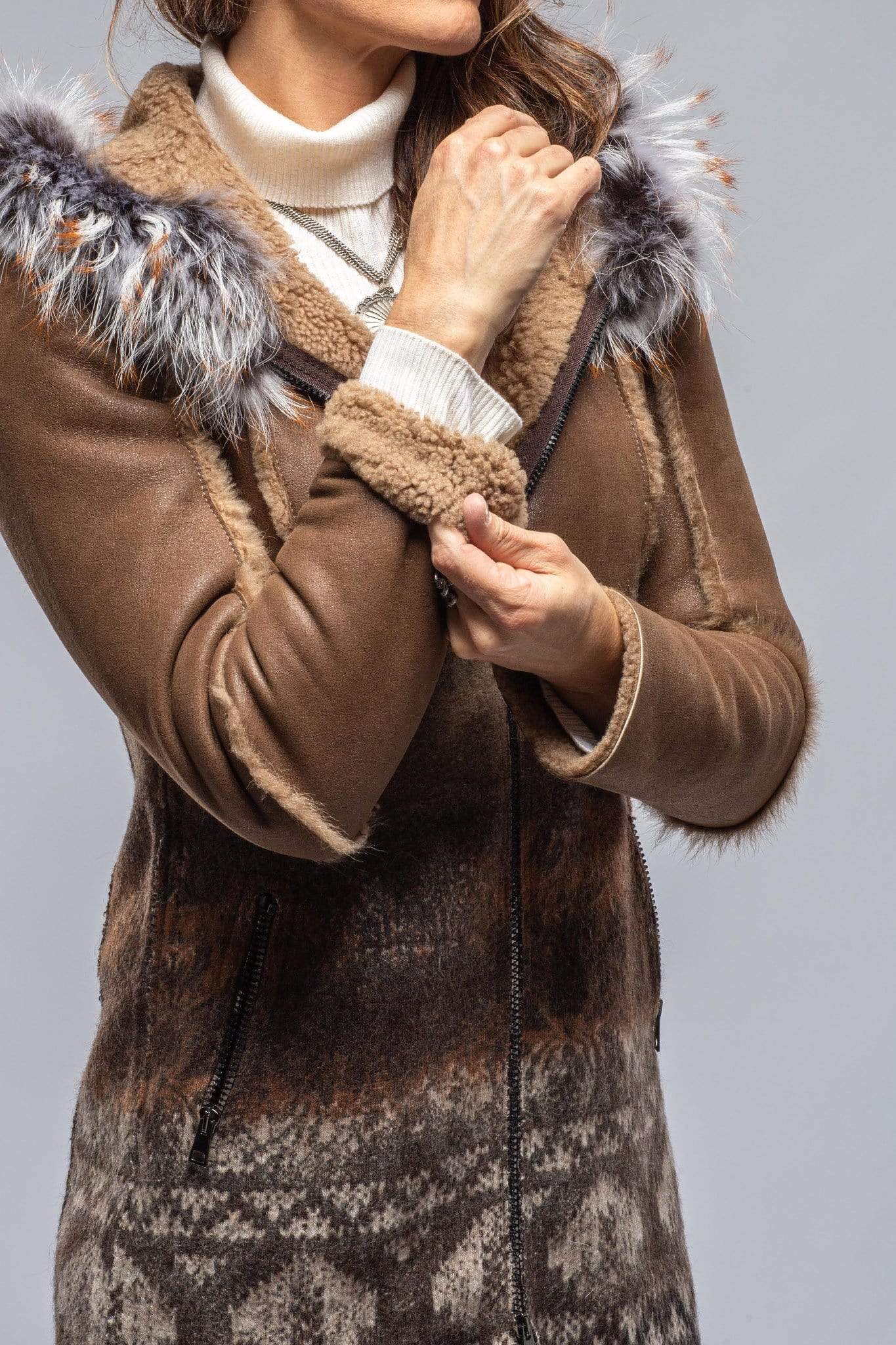 Artico Sioux Shearling Knit Coat | Axel's of Vail