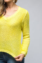 Biggi V-Neck Sweater In Yellow - AXEL'S