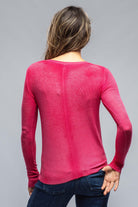 Polly Round Neck Ribbed L/S Tee In Dragon Fruit - AXEL'S