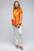 Roberta Dbl Brstd Shaded Jacket In Persimmons - AXEL'S