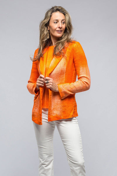 Roberta Dbl Brstd Shaded Jacket In Persimmons - AXEL'S