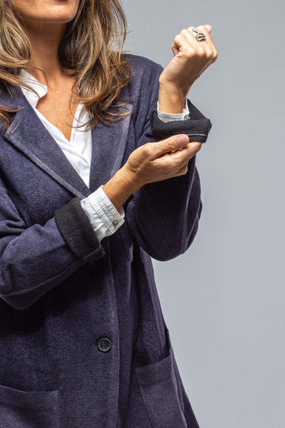 Wanda Long Jacket In Dark Purple - AXEL'S