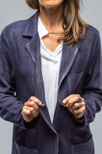 Wanda Long Jacket In Dark Purple - AXEL'S