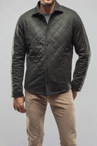 Dutton Quilted Cashmere Jacket in Olive - AXEL'S