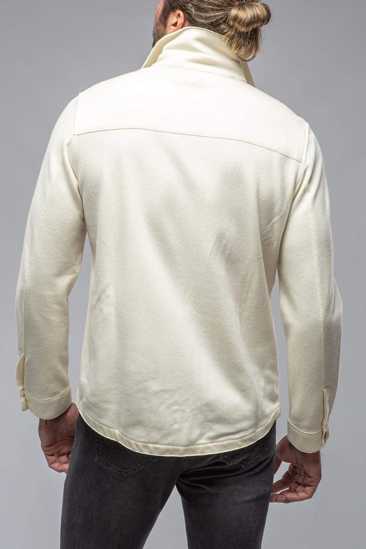 Tony Cashmere Overshirt In White - AXEL'S