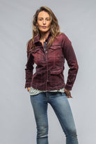 Beale Over-Dyed Denim Jacket In Bordeaux - AXEL'S