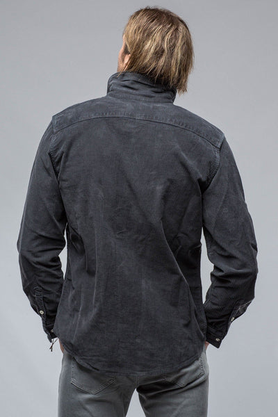 Brooks Corduroy Snap Shirt In Anthracite - AXEL'S