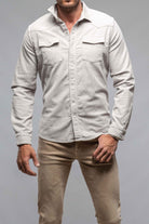 Brooks Corduroy Snap Shirt In Sasso - AXEL'S