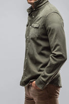Ranger Denim Snap Shirt In Army - AXEL'S