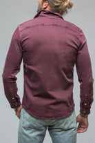 Ranger Colored Denim Snap Shirt In Bordeaux - AXEL'S