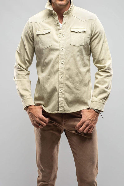 Ranger Denim Snap Shirt In Clorofilla - AXEL'S