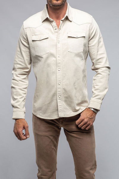 Ranger Denim Snap Shirt In Ecru - AXEL'S