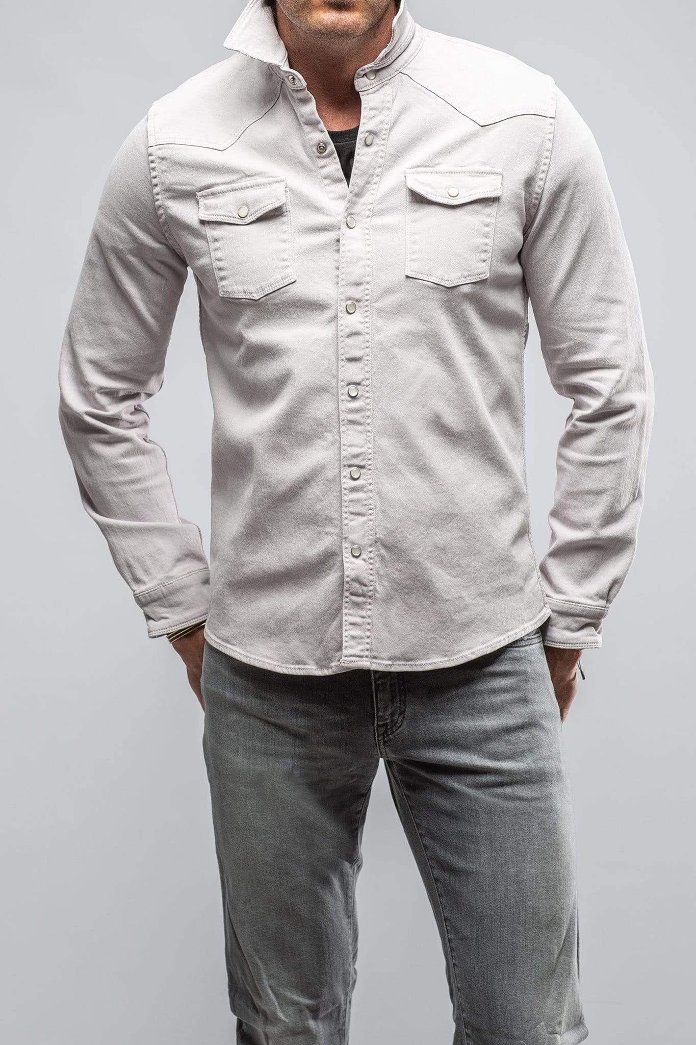 Ranger Colored Denim Snap Shirt In Hickory Root - AXEL'S