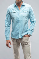 Ranger Colored Denim Snap Shirt In Pervinka - AXEL'S