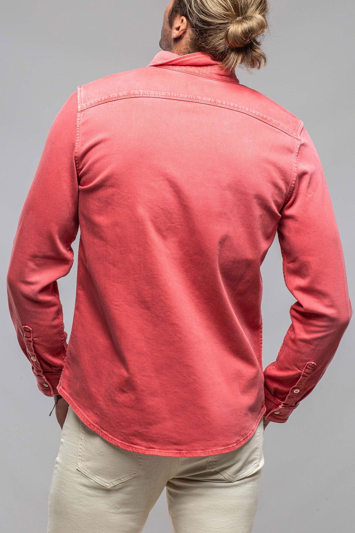 Axel's Premium Denim Ranger Colored Denim Snap Shirt In Washed