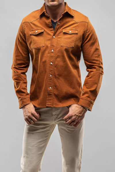 Ranger Denim Snap Shirt In Ruggine - AXEL'S