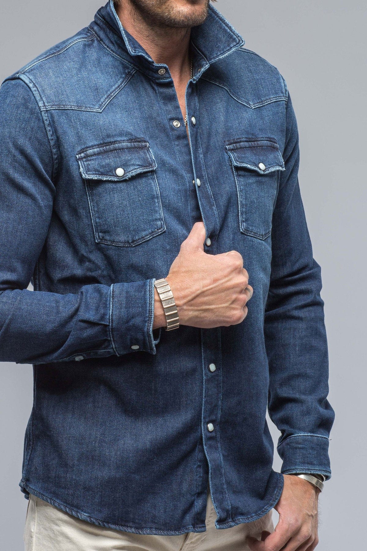 ASOS DESIGN skinny fit western denim shirt in light wash blue | ASOS