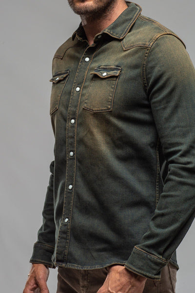 Roper Western Snap Shirt in Overdyed Ruggine - AXEL'S