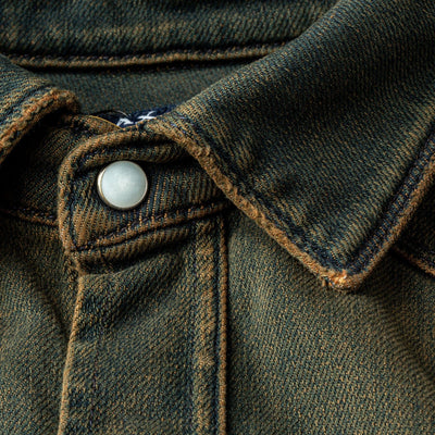 Roper Western Snap Shirt in Overdyed Ruggine - AXEL'S