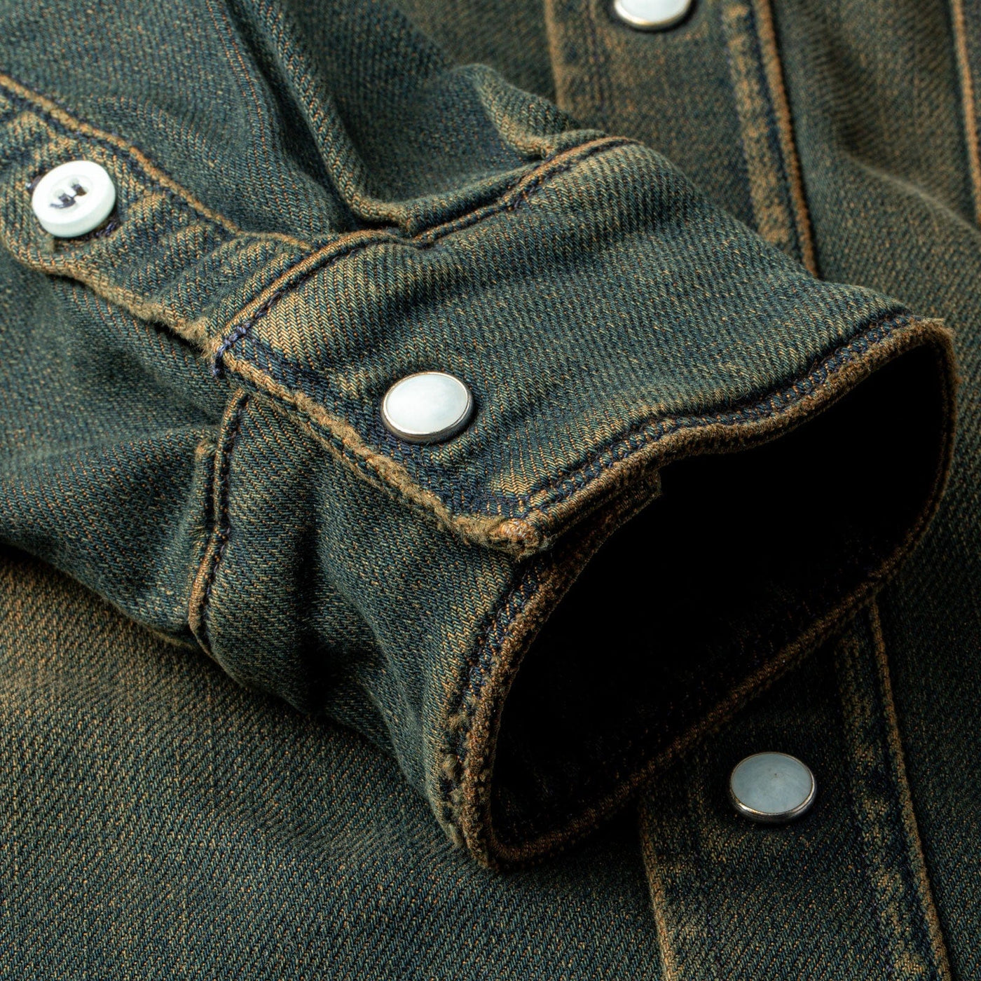 Roper Western Snap Shirt in Overdyed Ruggine - AXEL'S