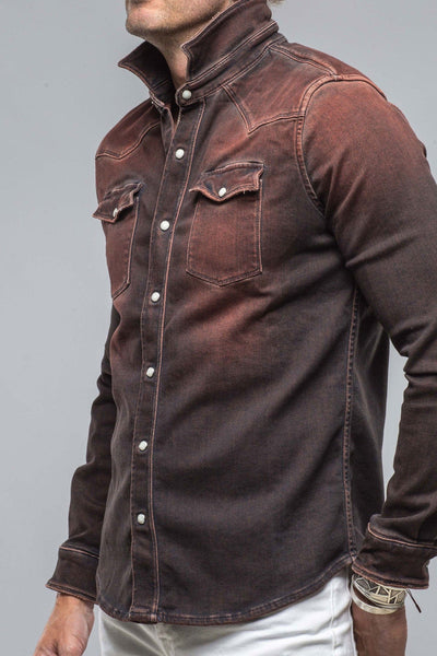 Roper Western Snap Shirt In Ruggine Rust - AXEL'S