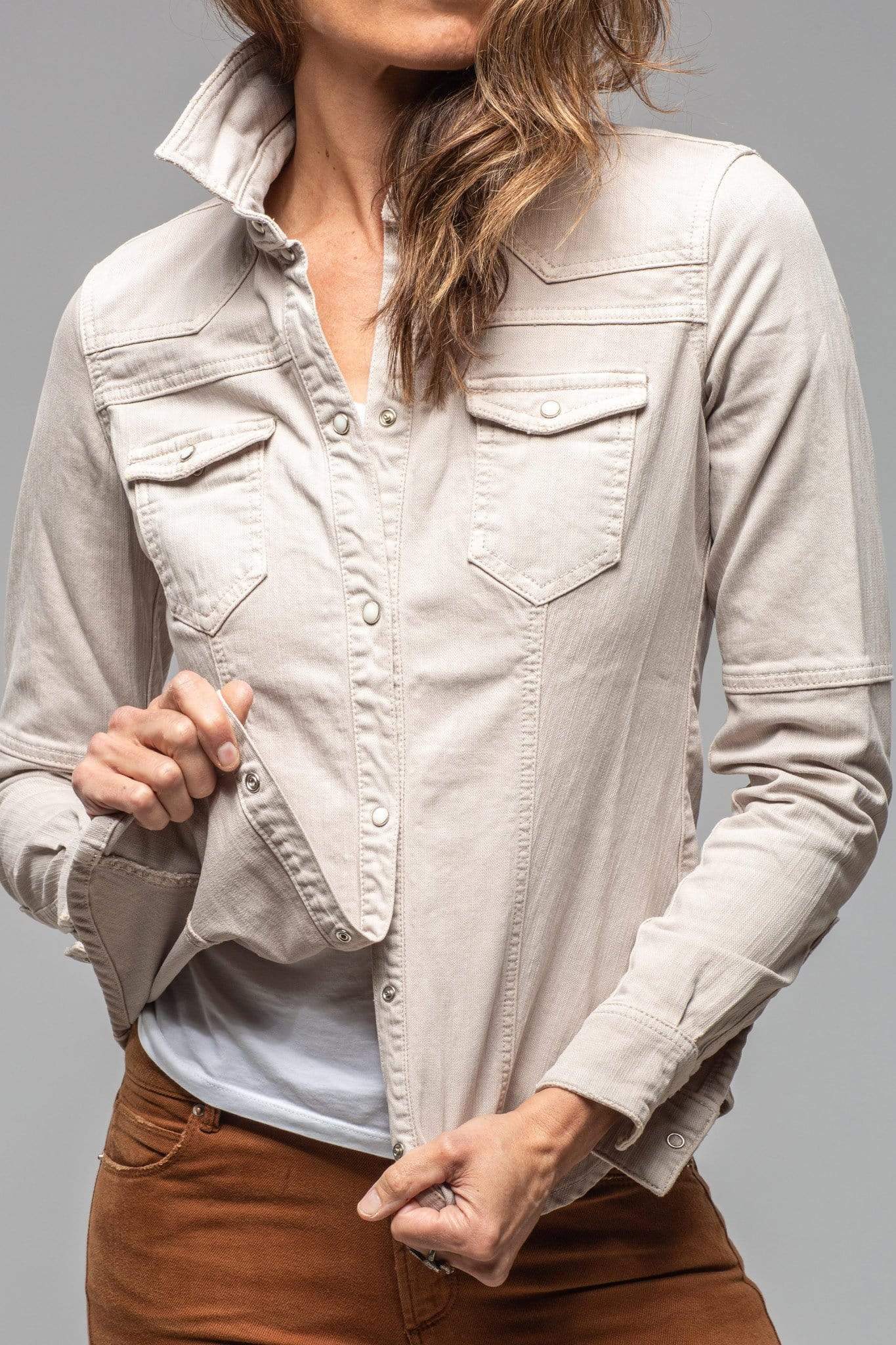 【国内正規品】定価83,600円 STONE SATIN SHIRT Axel's Premium Denim Sweetwater Stone Wash Denim Shirt In Sasso