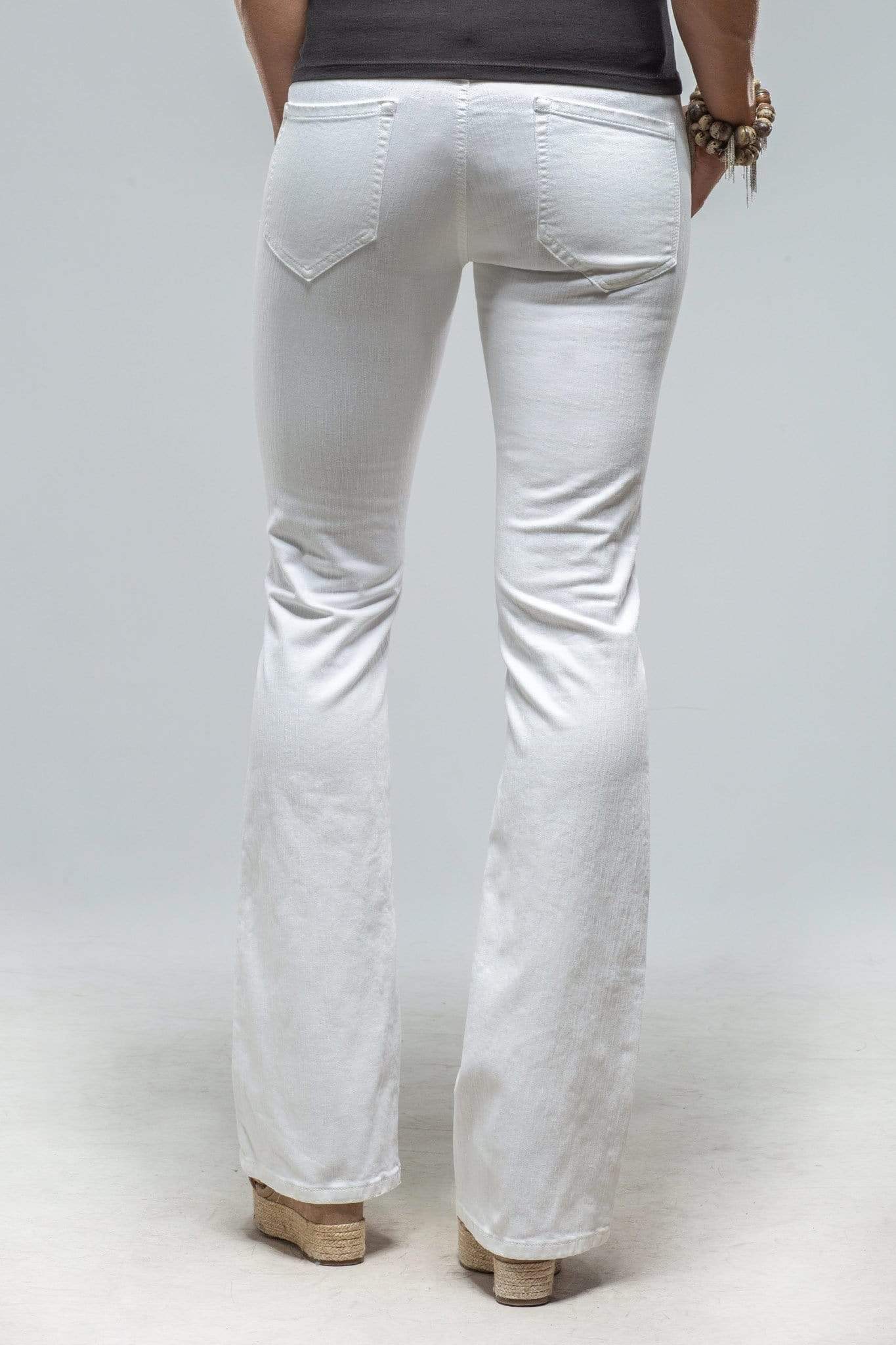 Axels Premium Denim Tommy Flare Jeans in White 30