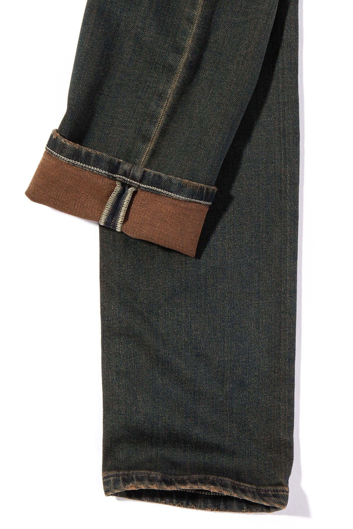 Axel's Premium Denim Waylon Over-Dyed Stretch Denim In Ruggine