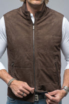 Rye Suede Vest in Chocolate - AXEL'S